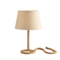 "Lampada da tavolo ROPE in canapa e metallo 48 cm."