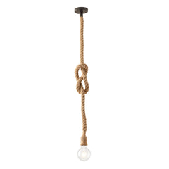 "Sospensione ROPE in canapa e metallo 1 luce"