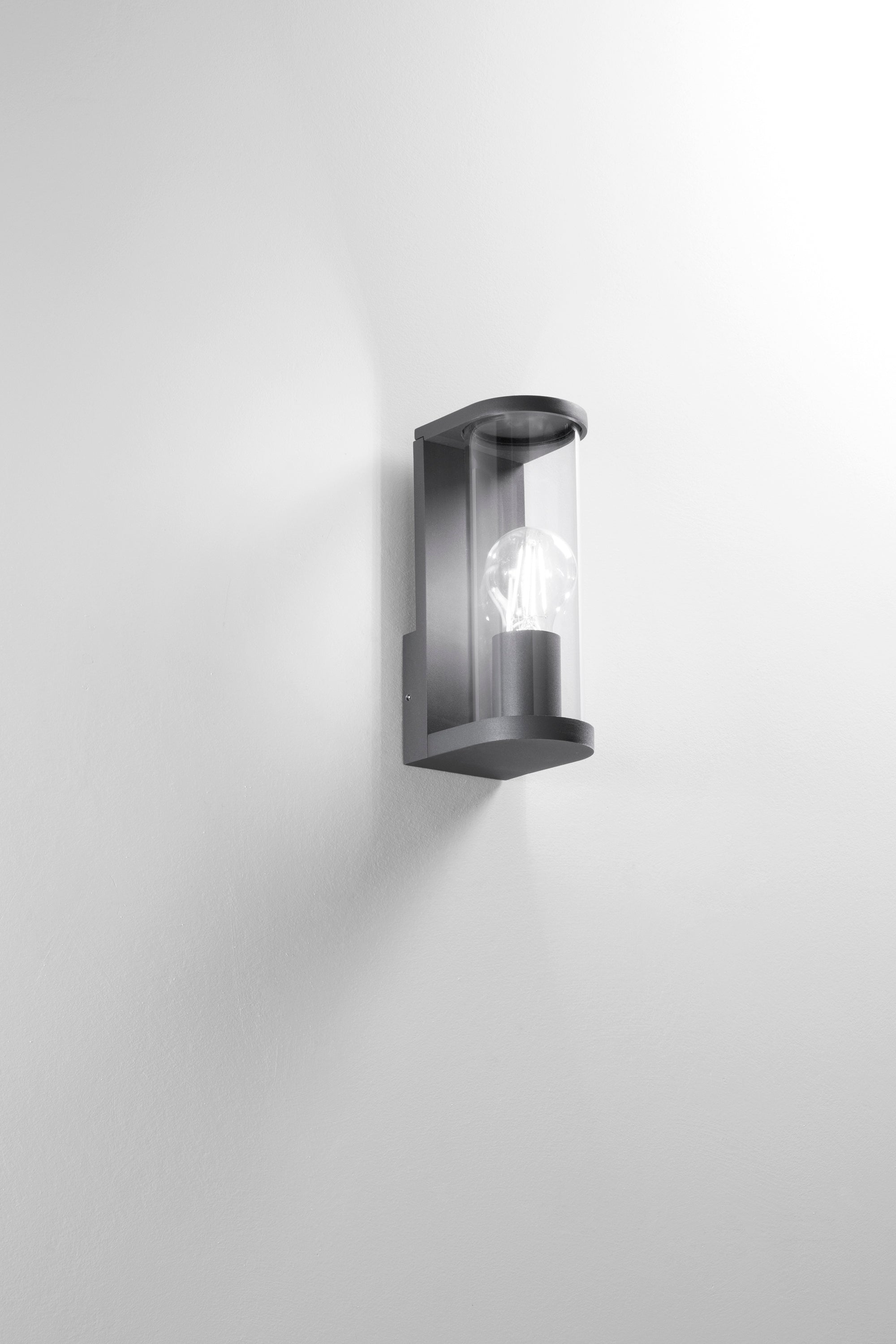 APPLIQUE ROSEN ANTRACITE IN ALLUMINIO+VETRO 1XE27 IP44 119X83X222MM