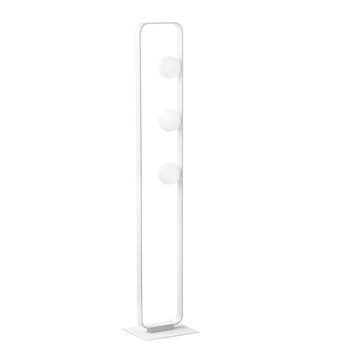 "Piantana ROXY in alluminio bianco a 3 luci"