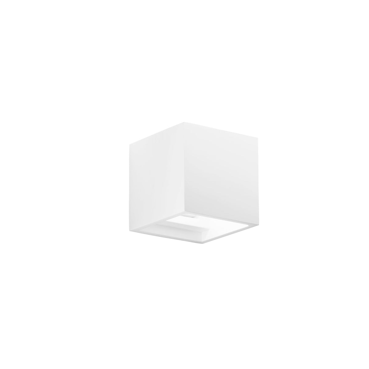 "Applique RUBIK quadrata in gesso bianco verniciabile"