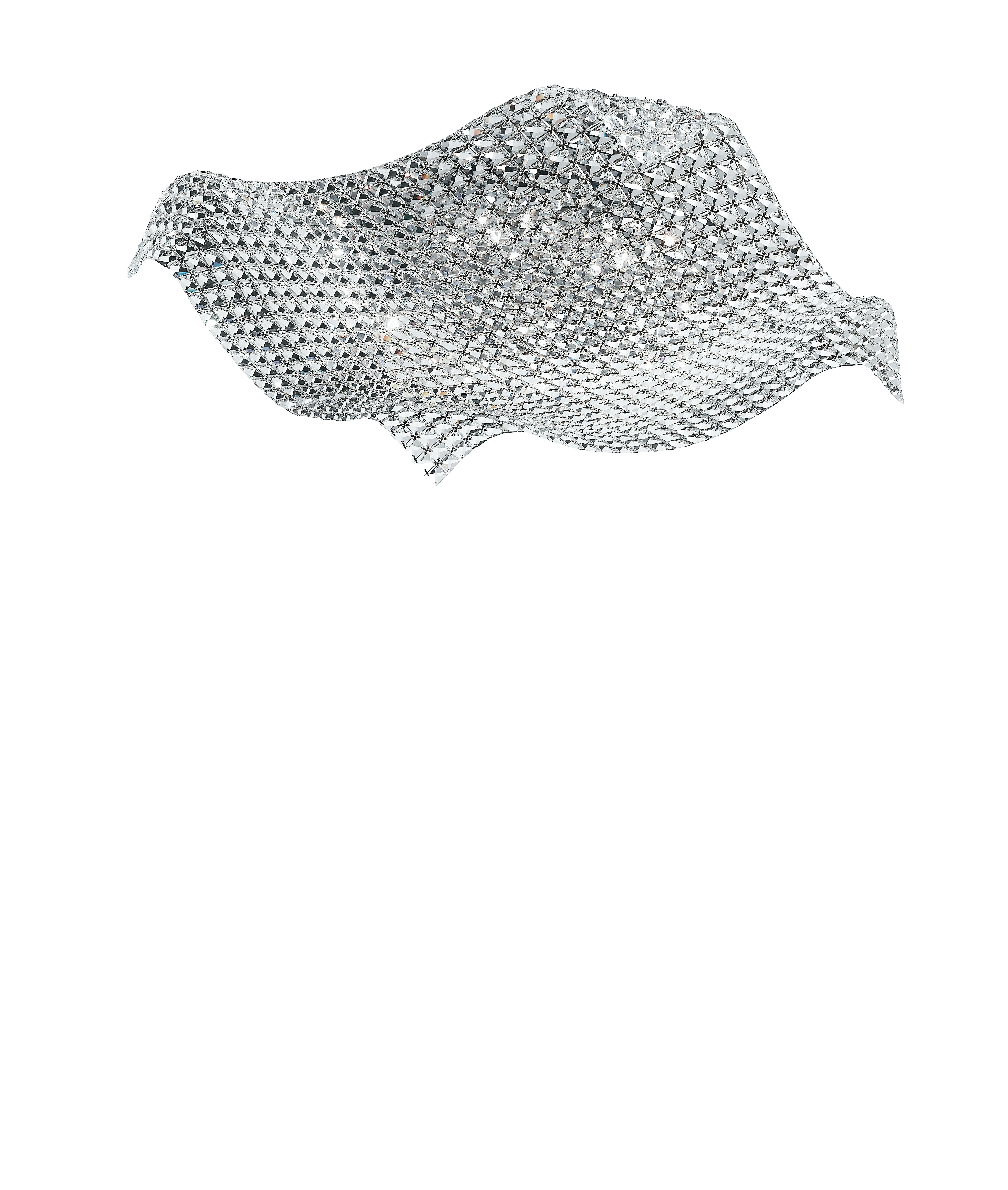 PLAFONIERA RUMBA TRASPARENTE 9XG9 72X72X16CM