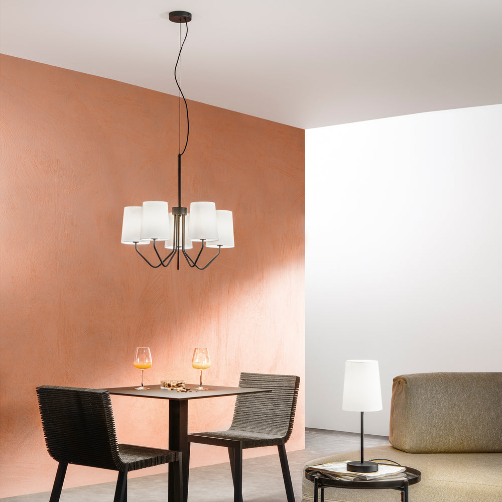 SOSPENSIONE SALLY NERA 5XE14 60X150CM