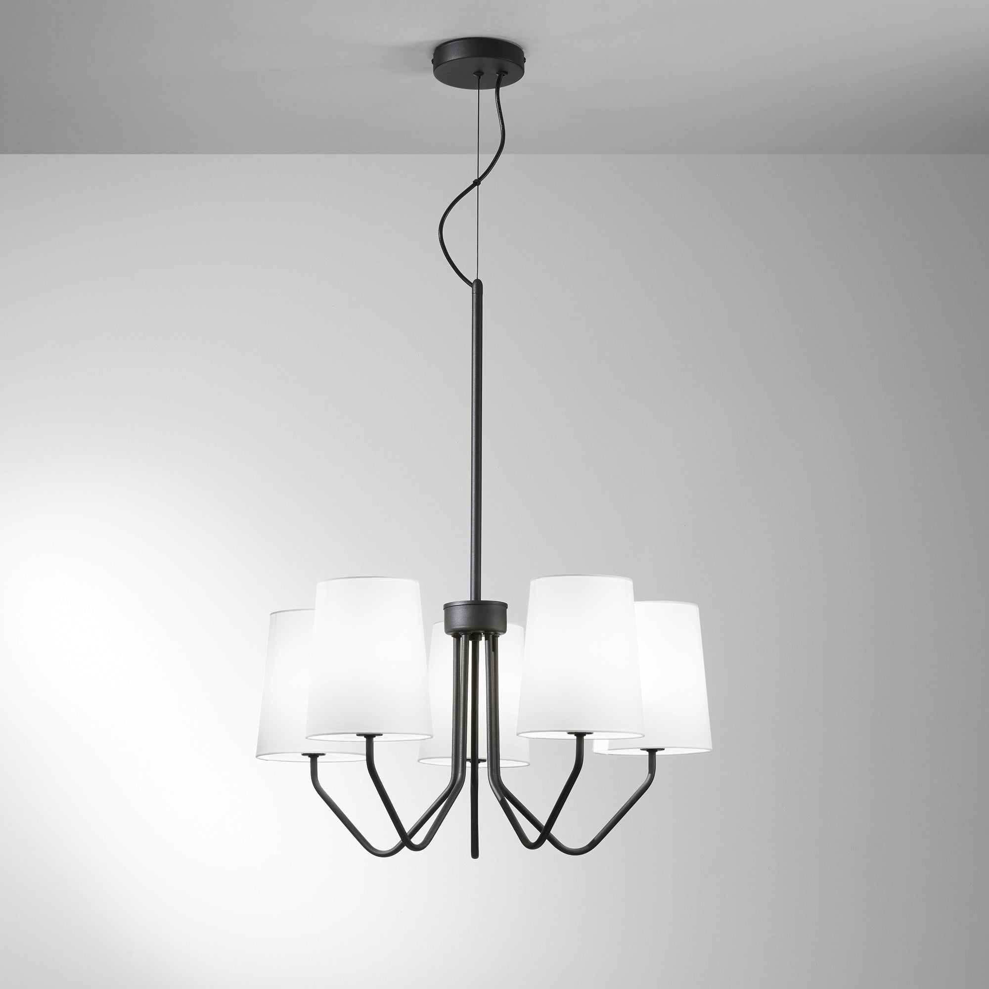 SOSPENSIONE SALLY NERA 5XE14 60X150CM