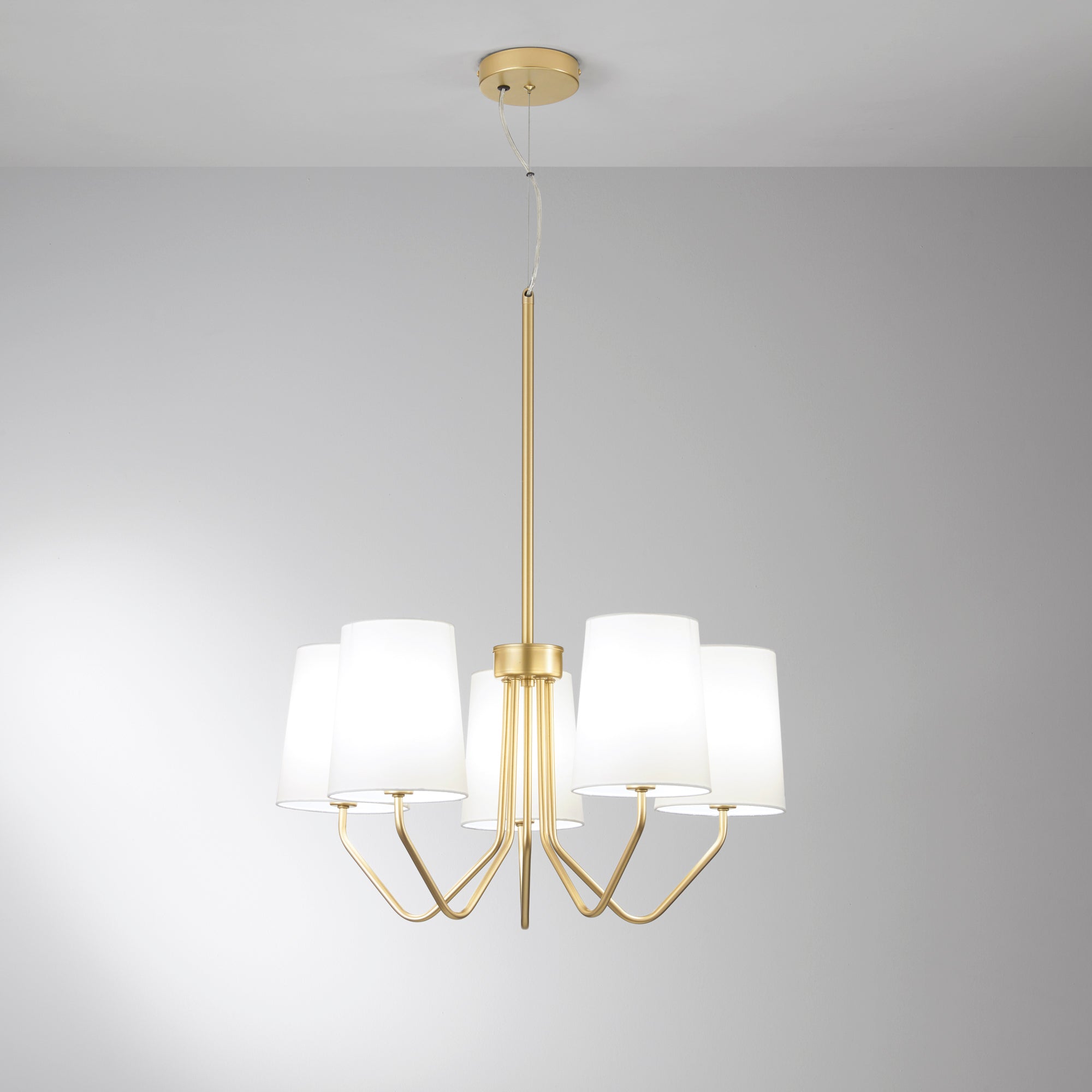 SOSPENSIONE SALLY ORO 5XE14 60X150CM
