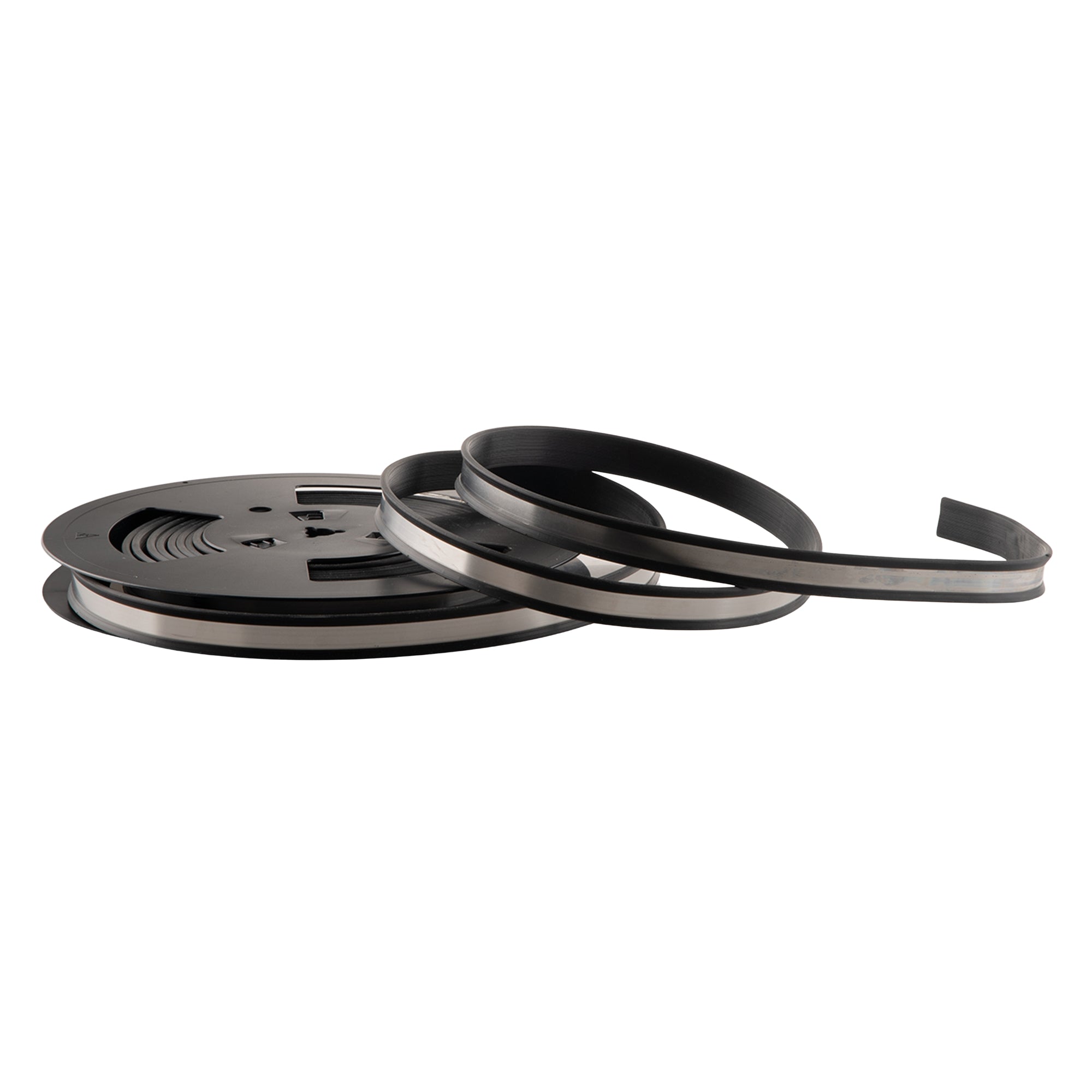 "Supporto lineare modulabile SEGMENTO in acciaio rivestito in silicone nero 1 metro"