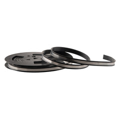 "Supporto lineare modulabile SEGMENTO in acciaio rivestito in silicone nero 1 metro"