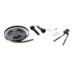 "Supporto lineare modulabile SEGMENTO in acciaio rivestito in silicone nero 6 metri con accessori inclusi"