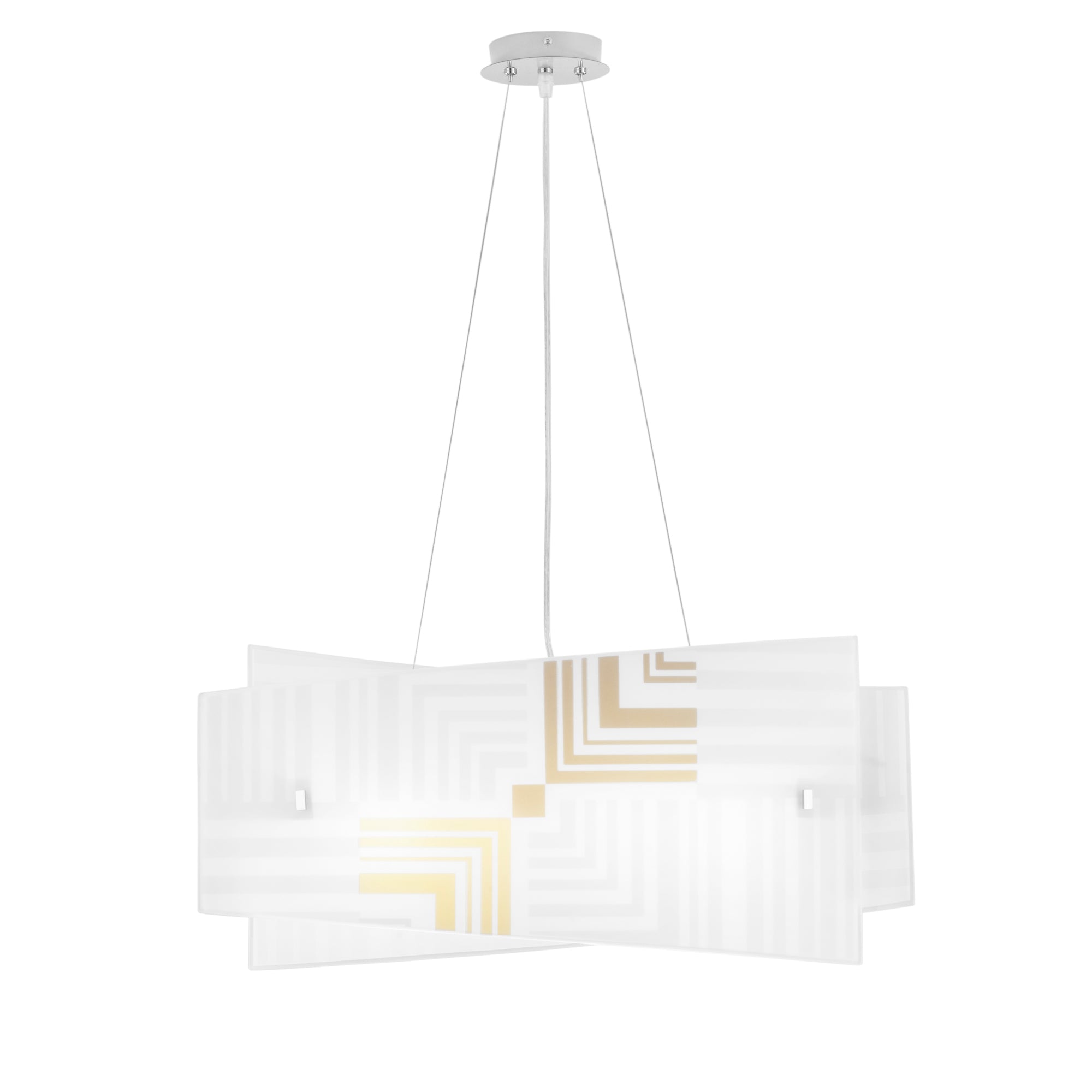 SOSPENSIONE SEVENTY BIANCA 4XE27 60X20X130CM