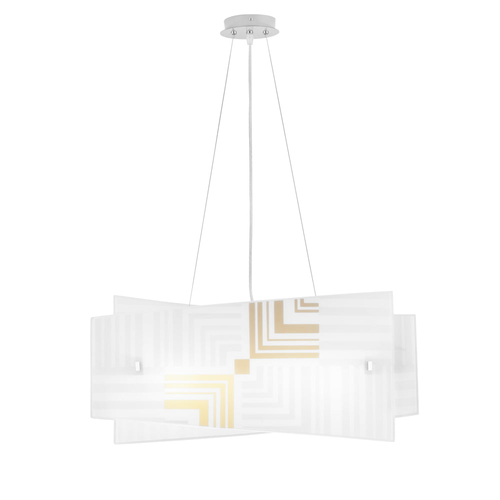 SOSPENSIONE SEVENTY BIANCA 4XE27 60X20X130CM