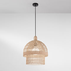 SOSPENSIONE SIBILLA LEGNO 1XE27 40X40X192,5CM