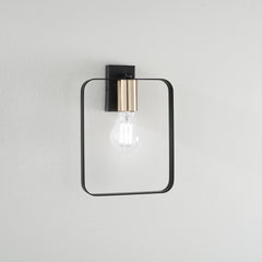 APPLIQUE SMITH NERA/ORO 1XE27 19,5X6X27CM