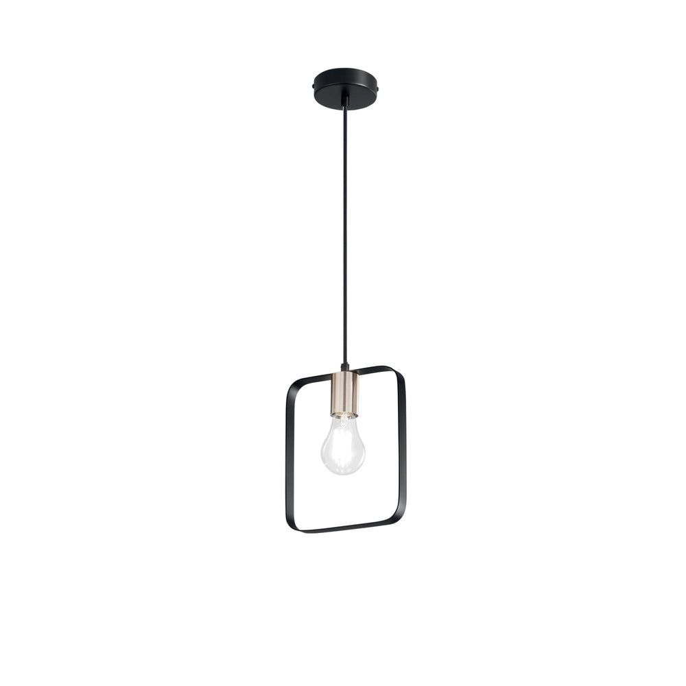 SOSPENSIONE SMITH NERA/ORO 1XE27 19,5X10X160CM