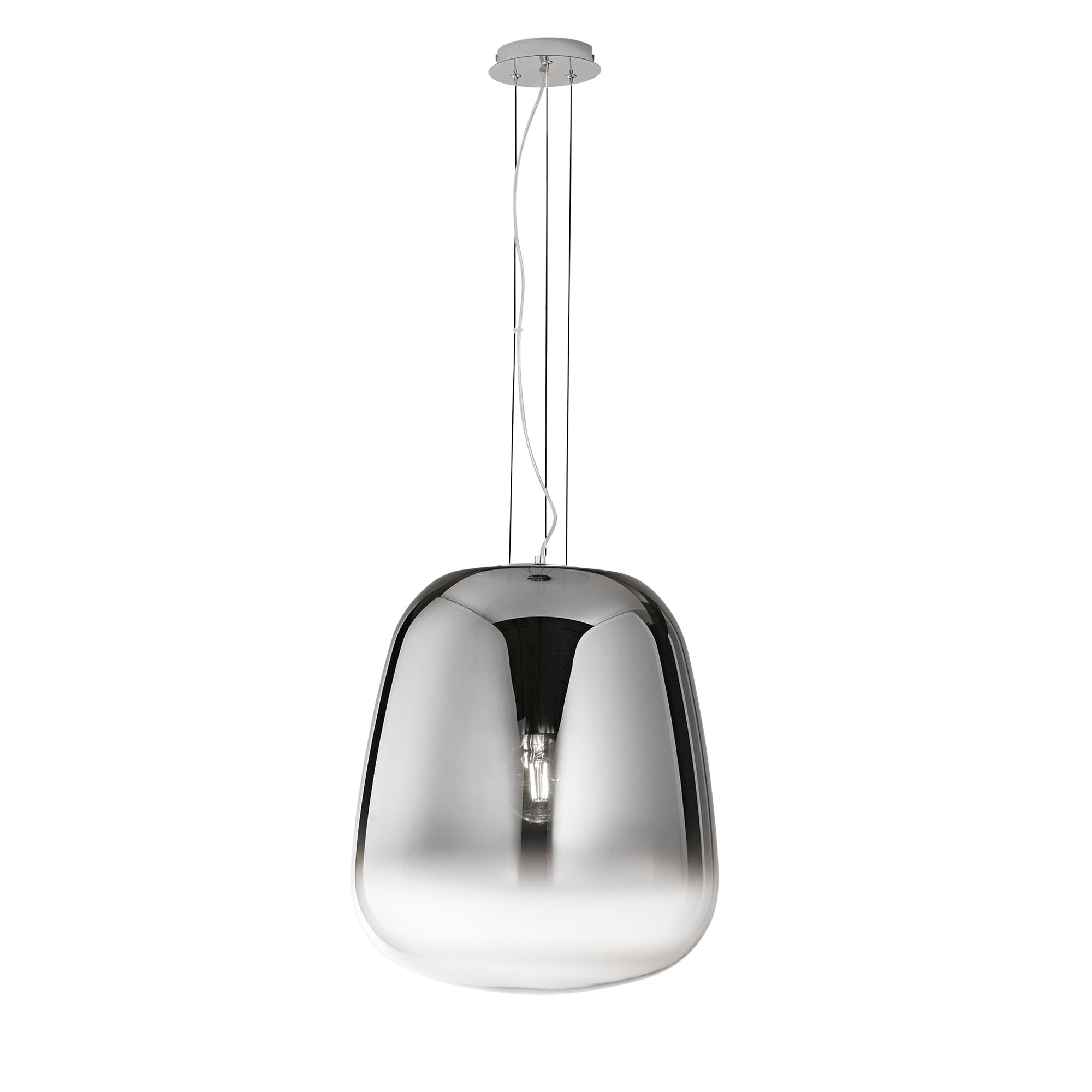 SOSPENSIONE SMOKE CROMO 1XE27 45X150CM