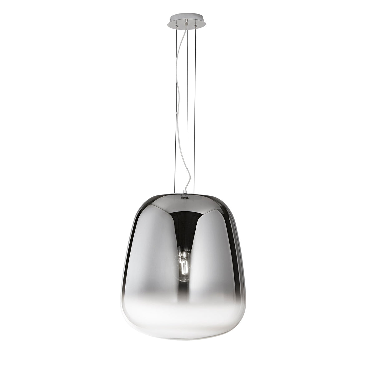 SOSPENSIONE SMOKE CROMO 1XE27 45X150CM