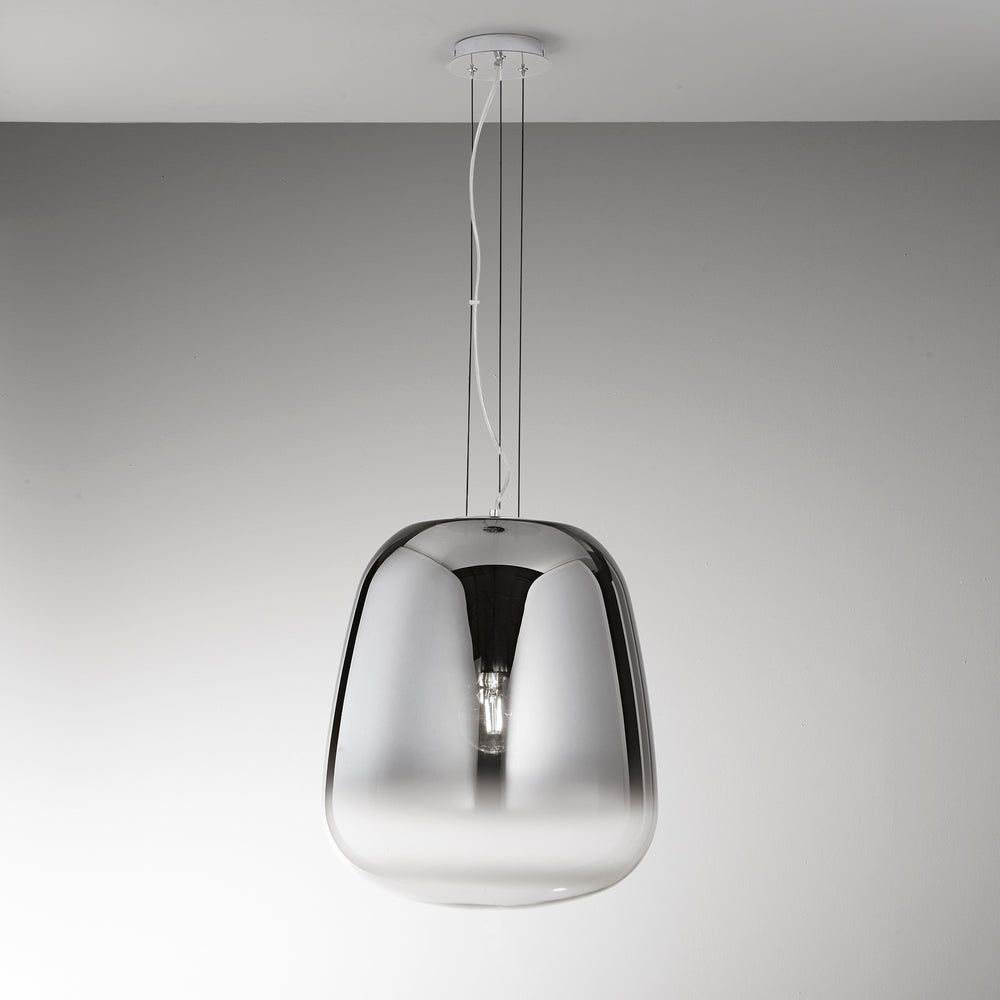 SOSPENSIONE SMOKE CROMO 1XE27 45X150CM
