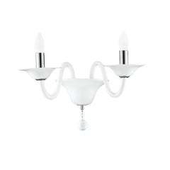 Applique SOFFIO in vetro bianco