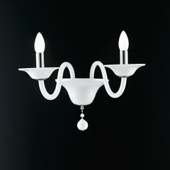 APPLIQUE SOFFIO BIANCA/CROMO 2XE14 47X30X36CM