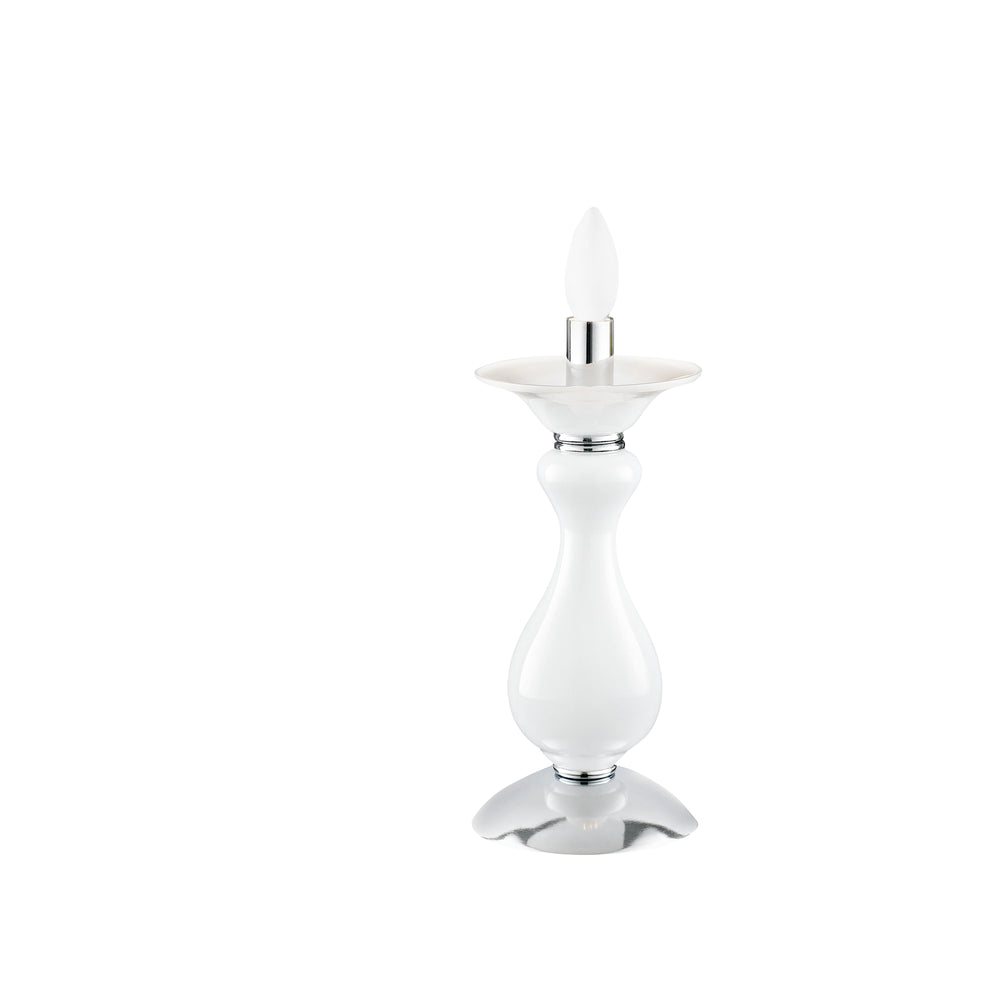 LUME SOFFIO BIANCO/CROMO 1XE14 15X36CM