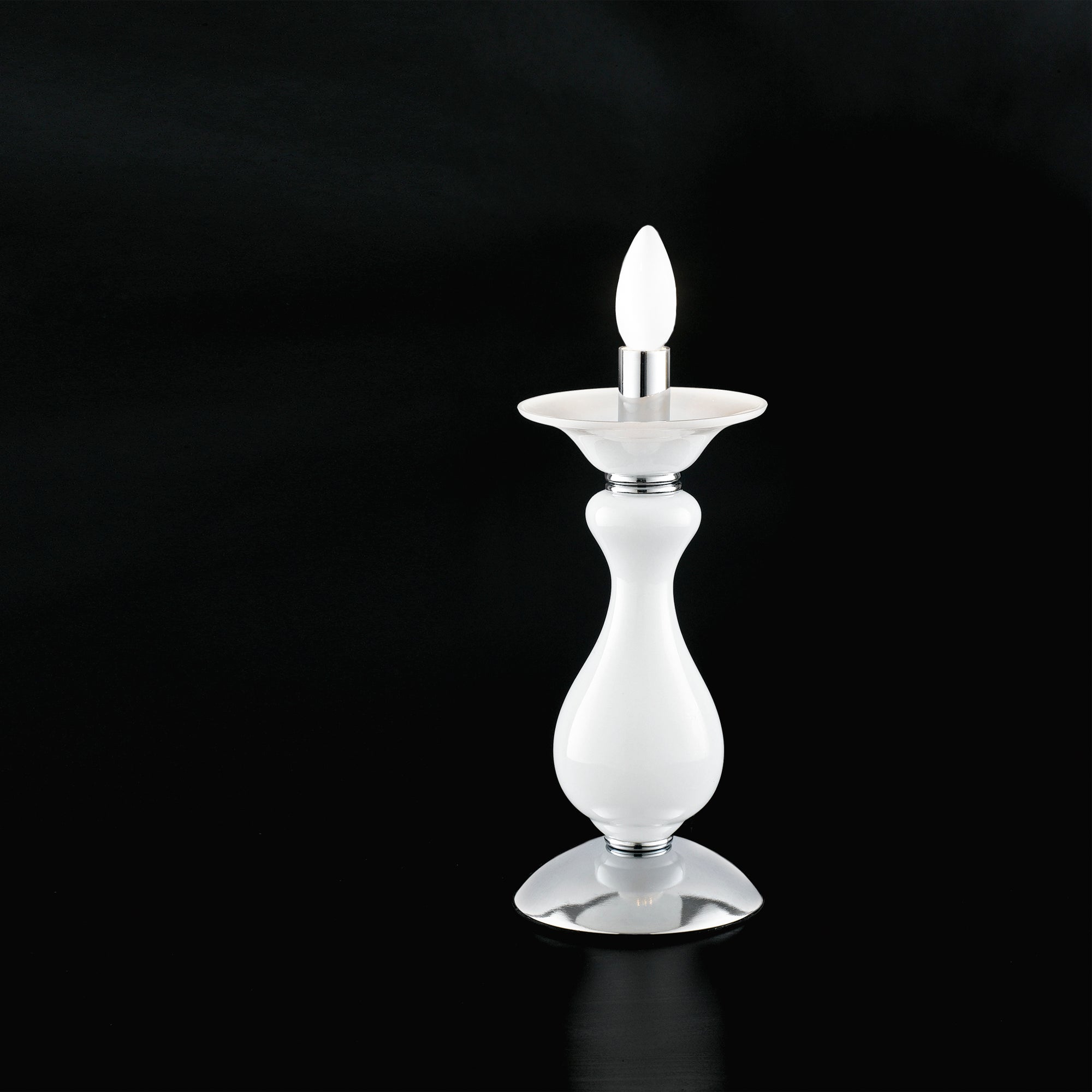 LUME SOFFIO BIANCO/CROMO 1XE14 15X36CM