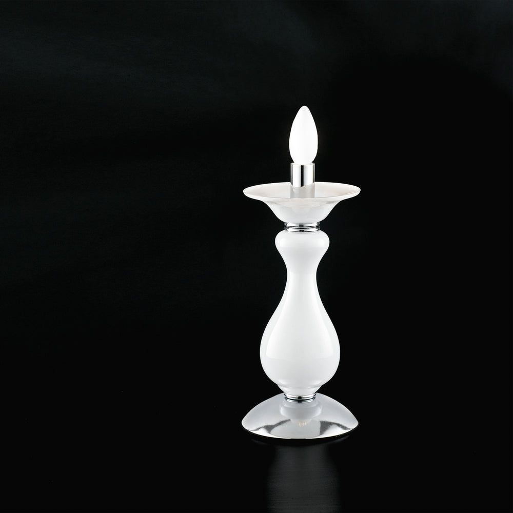 LUME SOFFIO BIANCO/CROMO 1XE14 15X36CM