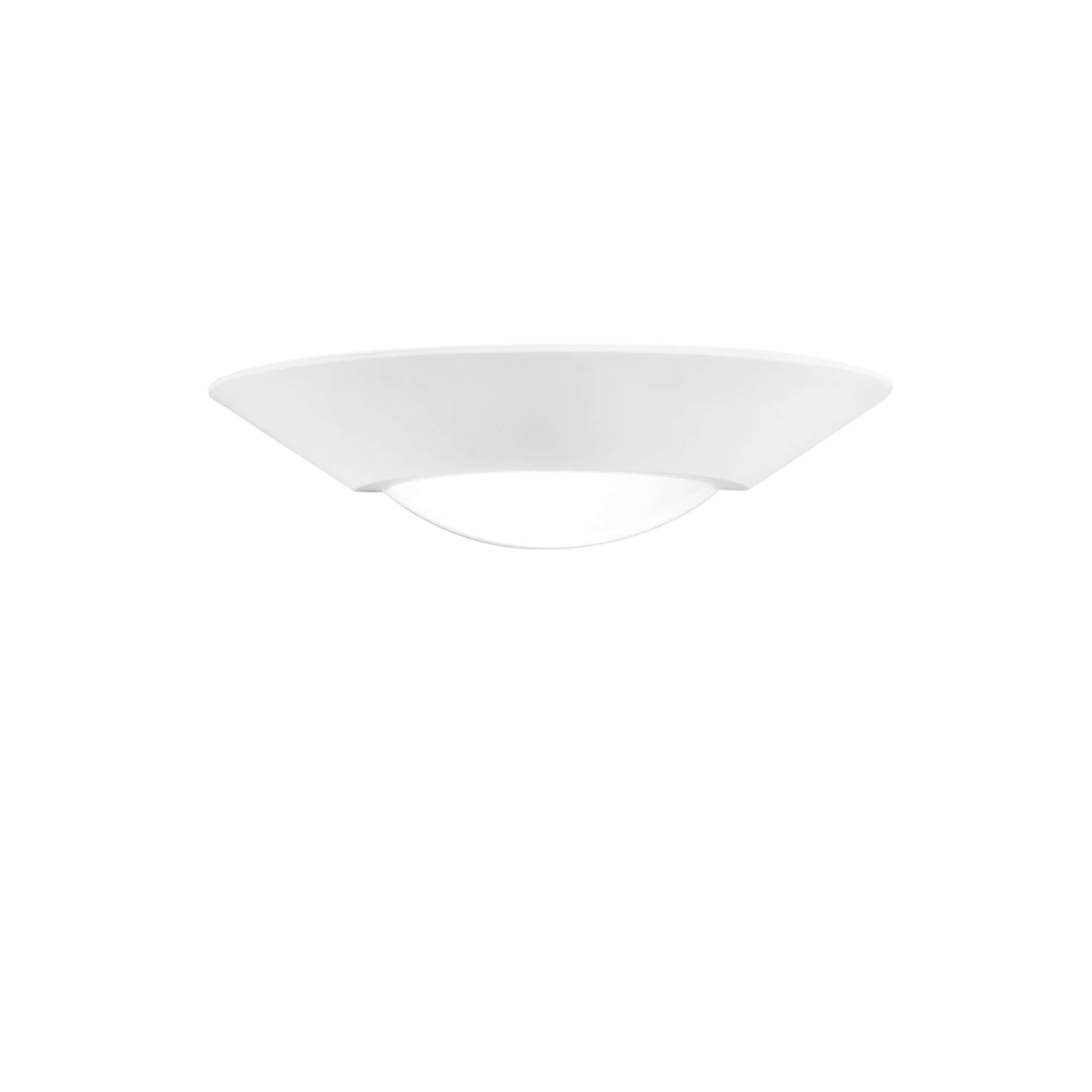 "Applique SOLEIL in gesso verniciabile con diffusore in vetro satinato"