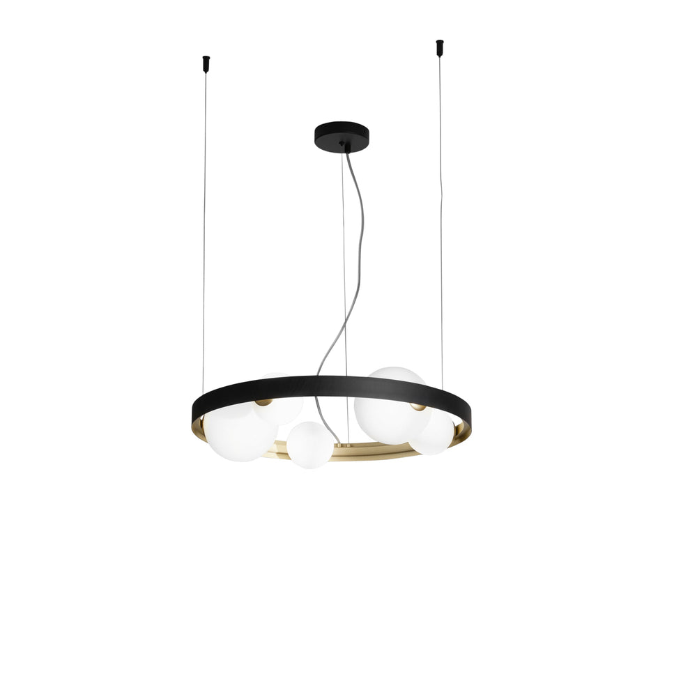 SOSPENSIONE SONETTO NERA/ORO 5XG9 55X12X150CM