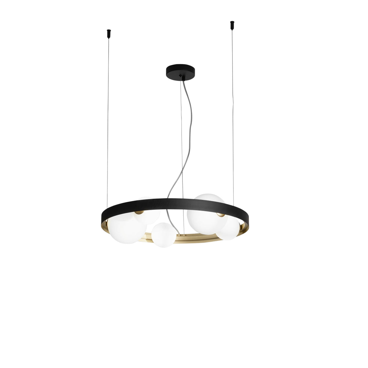 SOSPENSIONE SONETTO NERA/ORO 5XG9 55X12X150CM
