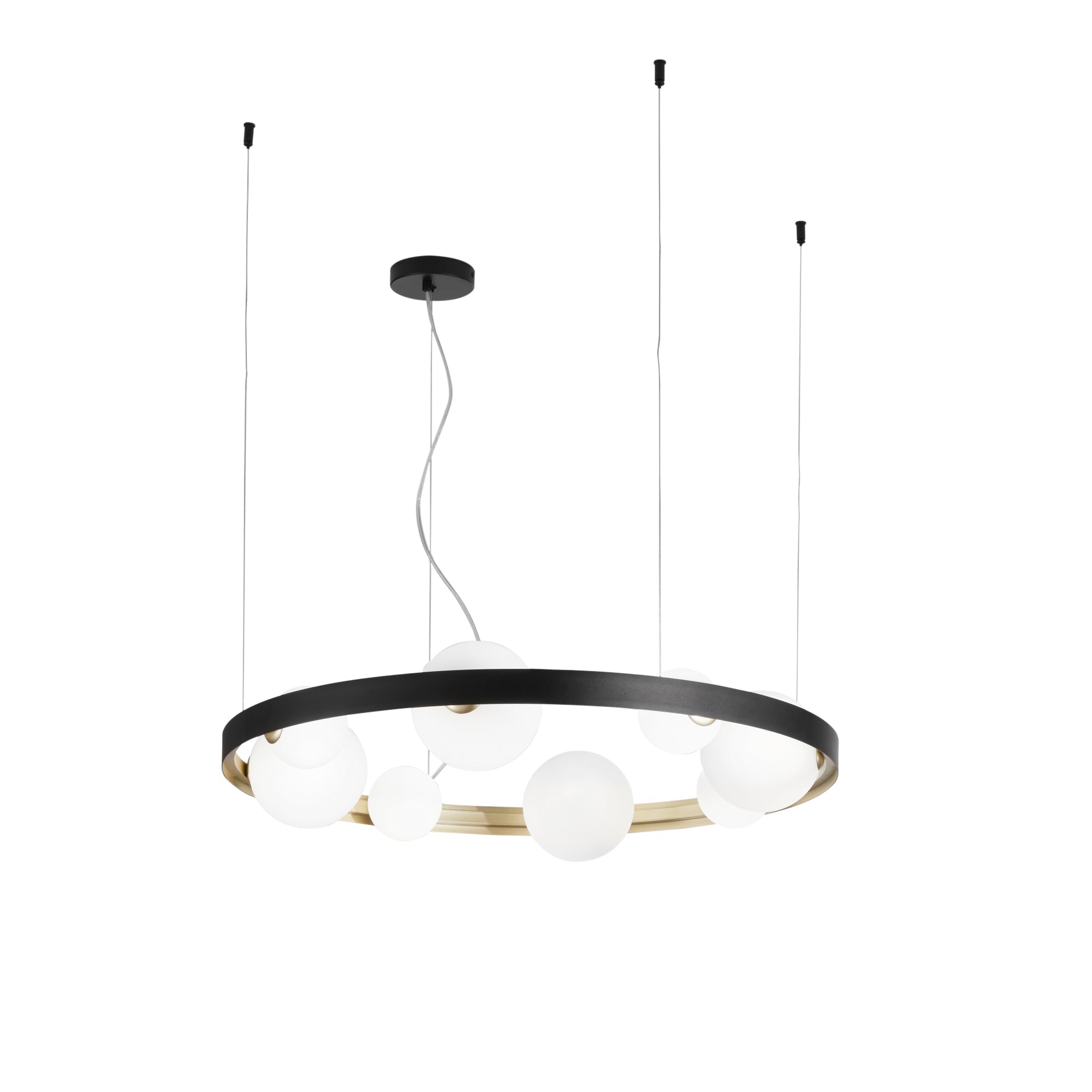 SOSPENSIONE SONETTO NERA/ORO 8XG9 76X12X150CM