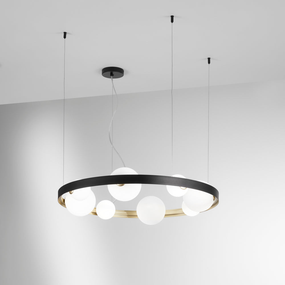 SOSPENSIONE SONETTO NERA/ORO 8XG9 76X12X150CM