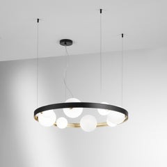 SOSPENSIONE SONETTO NERA/ORO 8XG9 76X12X150CM