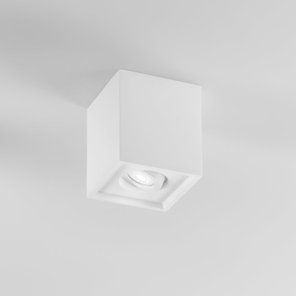 PLAFONIERA SPACE QUADRATA ORIENTABILE BIANCA 1XGU10 13,4X13,4X16CM