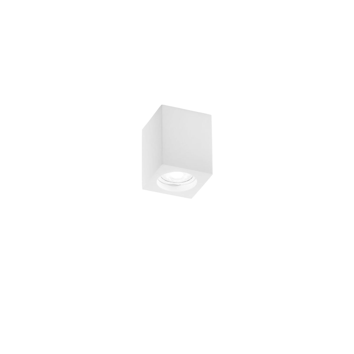 PLAFONIERA SPACE QUADRATA BIANCA 1XGU10 7X7X9CM