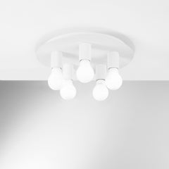 PLAFONIERA STRIKE BIANCA 5XE27 35X35X86CM