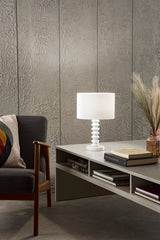 LUME SULTAN BIANCO IN METALLO+VELLUTO 1XE27 15W, LAMP. Dia30XH20CM, STRTTURA 30X30X45.5CM
