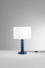 LUME SULTAN BLU IN METALLO+VELLUTO 1XE27 15W, LAMP. Dia30XH20CM, STRTTURA 30X30X45.5CM