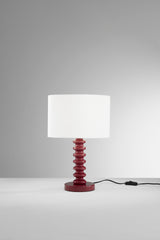 LUME SULTAN ROSSA IN METALLO+VELLUTO 1XE27 15W, LAMP. Dia30XH20CM, STRTTURA 30X30X45.5CM