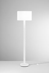 PIANTANA SULTAN BIANCA IN METALLO+VELLUTO 1XE27 15W, LAMP. Dia40XH20CM, STRTTURA 40X40X153CM