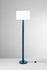PIANTANA SULTAN BLU IN METALLO+VELLUTO 1XE27 15W, LAMP. Dia40XH20CM, STRTTURA 40X40X153CM