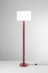 PIANTANA SULTAN ROSSA IN METALLO+VELLUTO 1XE27 15W, LAMP. Dia40XH20CM, STRTTURA 40X40X153CM