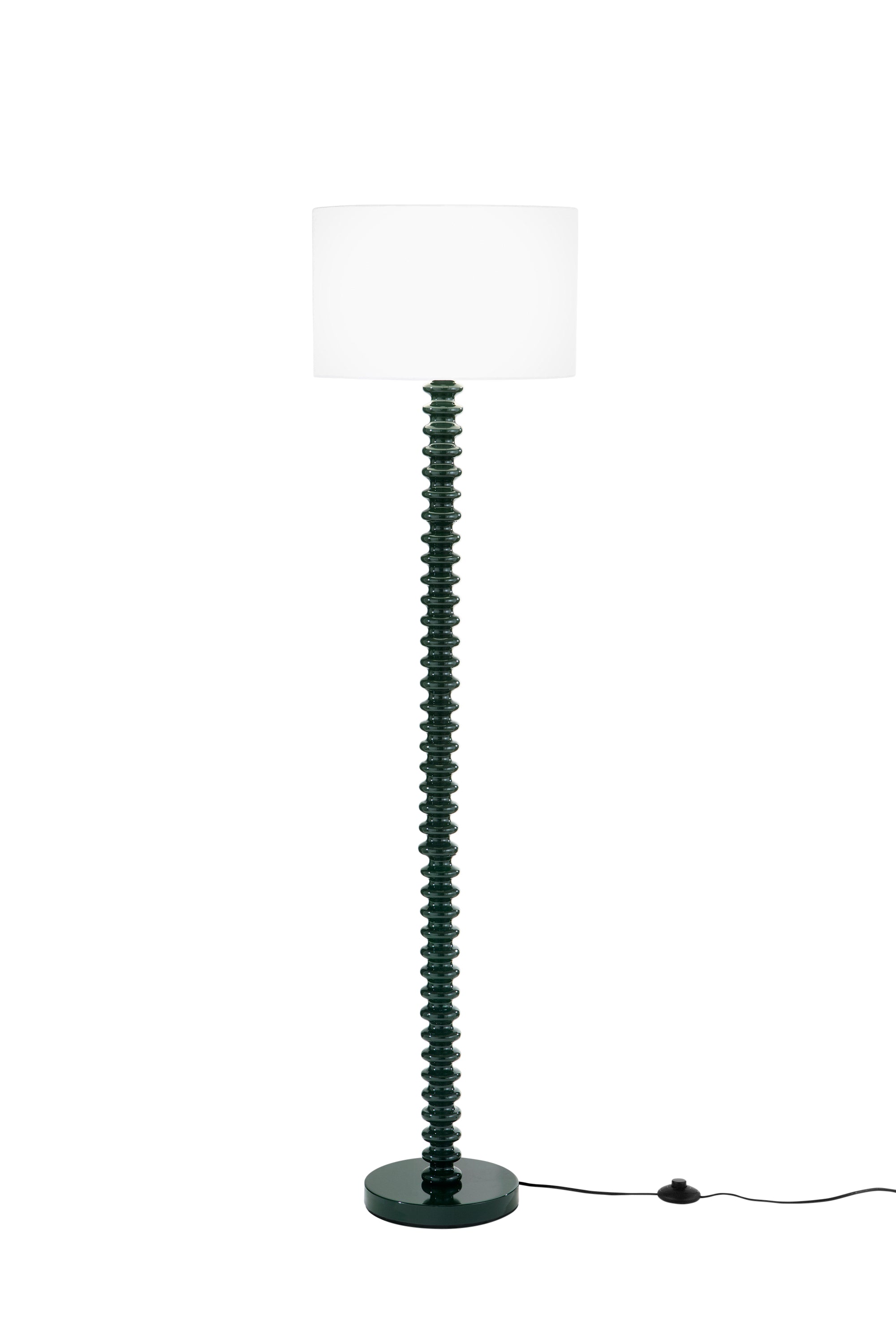 PIANTANA SULTAN VERDE IN METALLO+VELLUTO 1XE27 15W, LAMP. Dia40XH20CM, STRTTURA 40X40X153CM