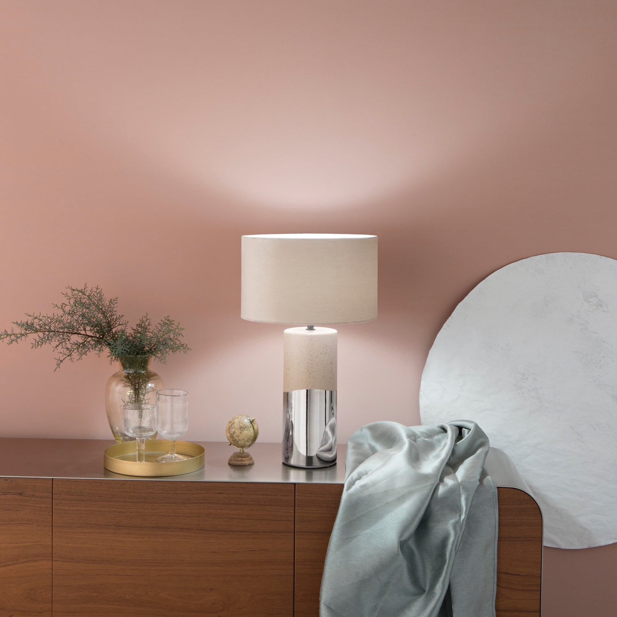 LUME TATAKA ROSA CIPRIA 1XE27 33X33X55CM