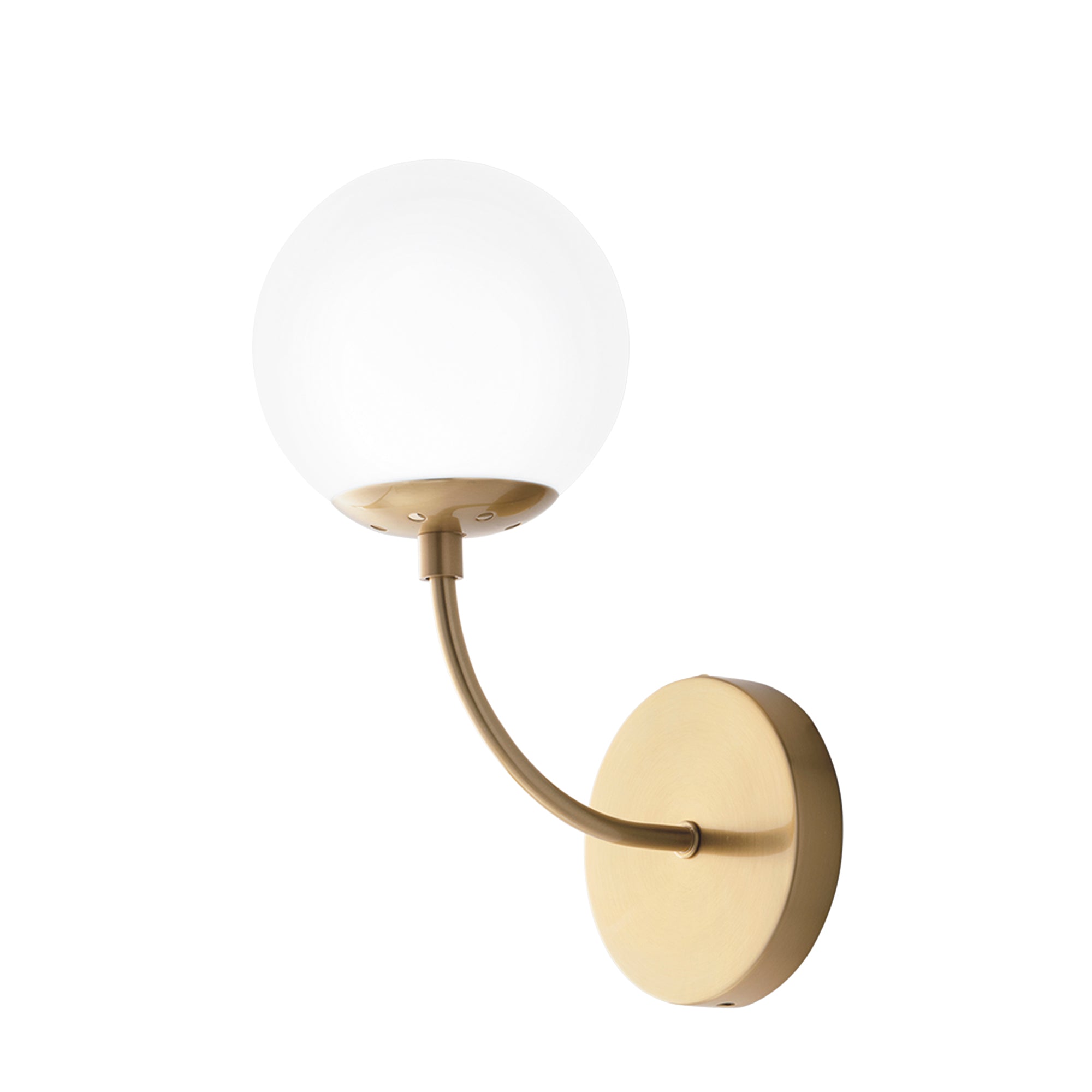 "Applique THEMYS in metallo ottone con diffusore in vetro"