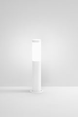 PALO TOKO IN ACCIAIO INOX E POLICARBONATO BIANCO 1XE27 IP44 450X115X115MM