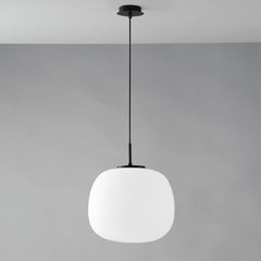 SOSPENSIONE TOLOMEO SFERICA BIANCA OPALE 1XE27 35X35X120CM