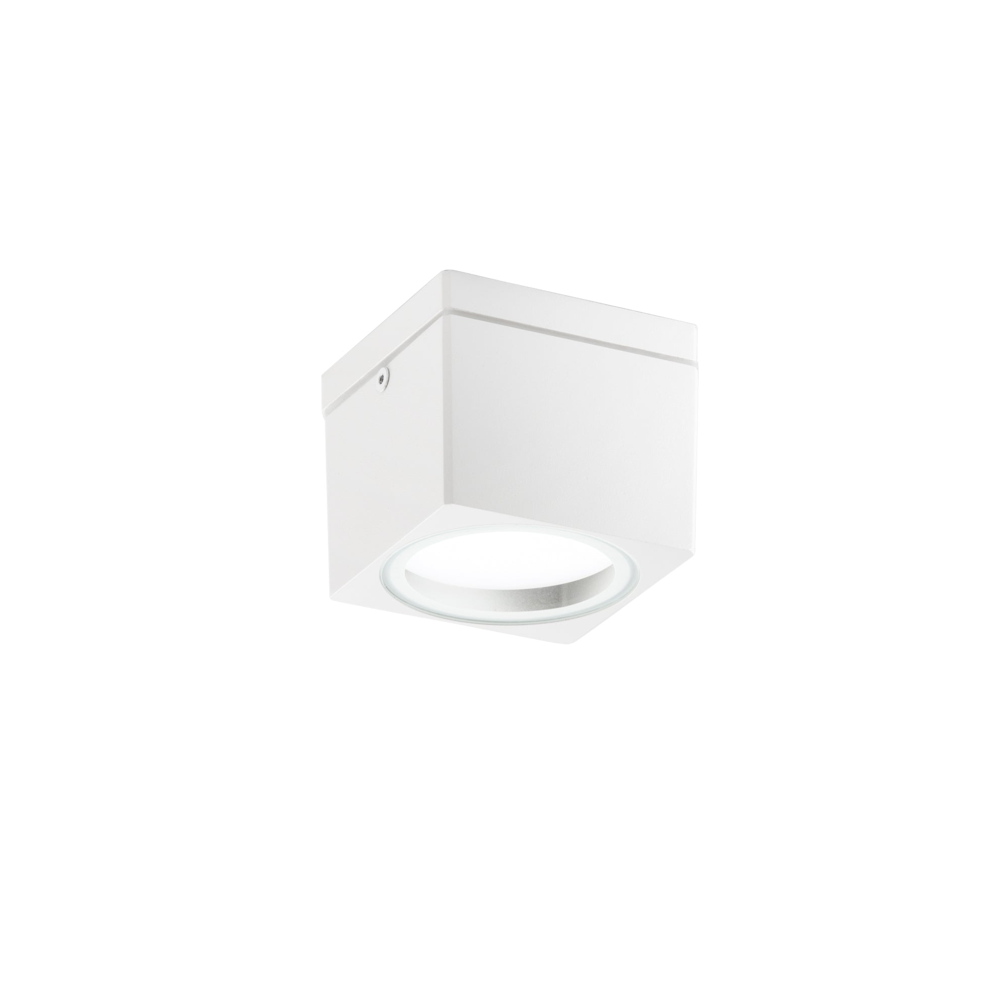 "Plafoniera da esterno TOWER quadrata in alluminio bianco IP54