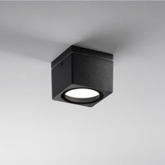 PLAFONIERA TOWER NERA QUADRATA 1XGX53 IP54 9X9X7,2CM