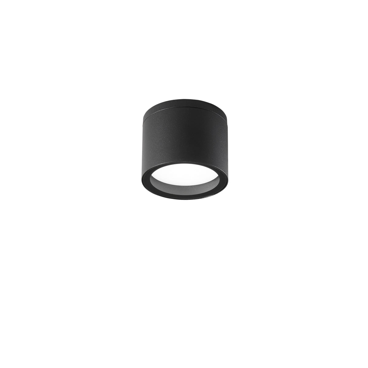 "Plafoniera da esterno TOWER rotonda in alluminio nero IP54
