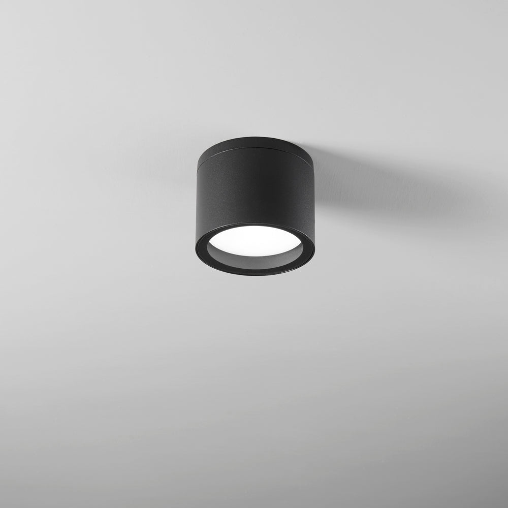 PLAFONIERA TOWER NERA TONDA 1XGX53 IP54 9X7,2CM