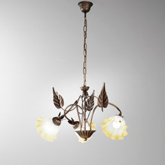 LAMPADARIO TRISTANO MARRONE 3XE14 60X80CM